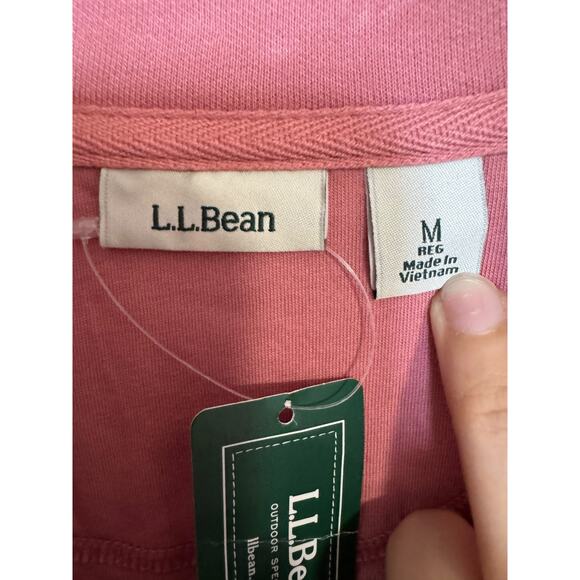 NWT L.L.Bean Quilted Pullover Long Sleeve 1/4 Zip Womens Size M Rose Wash Earthy - Picture 5 of 8